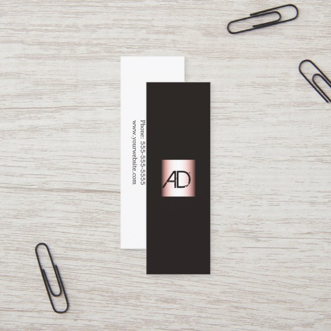 Elegante tarjeta de visita de artista de maquillaj (Anverso/Reverso In Situ)