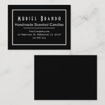 Elegante tarjeta de visita de Candle Company V2