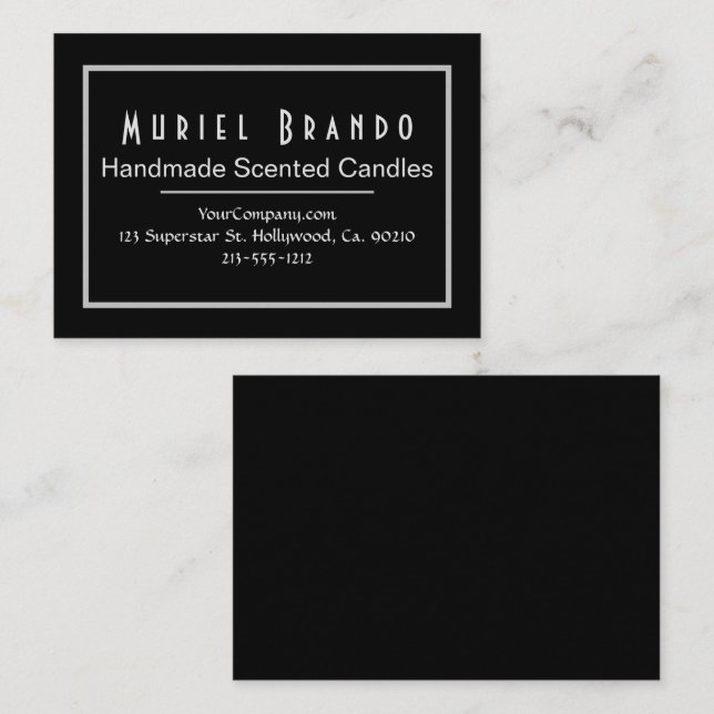 Elegante tarjeta de visita de Candle Company V2 (Anverso / Reverso)