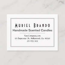 Elegante tarjeta de visita de Candle Company V3
