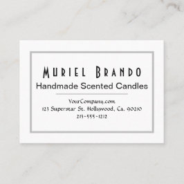 Elegante tarjeta de visita de Candle Company V3
