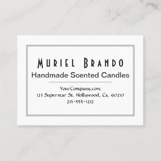 Elegante tarjeta de visita de Candle Company V3