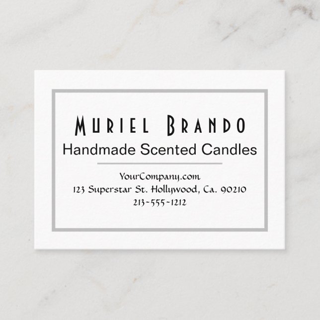 Elegante tarjeta de visita de Candle Company V3 (Anverso)