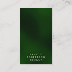 Elegante tarjeta de visita de consultor verde mode