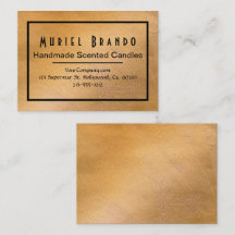 Elegante tarjeta de visita de Copper Candle Compan