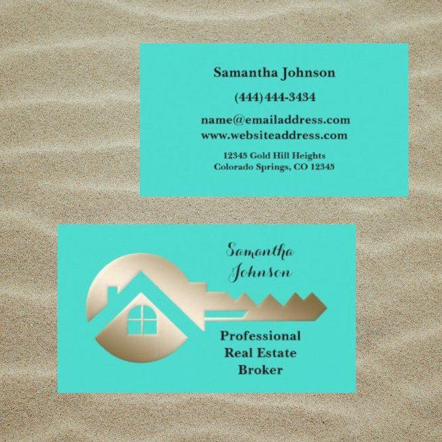 Elegante tarjeta de visita de corredor inmobiliari (Subido por el creador)