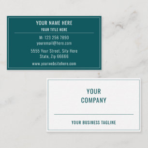 Elegante tarjeta de visita de dos colores - Person