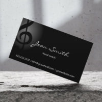 Elegante tarjeta de visita de entrenador vocal de 