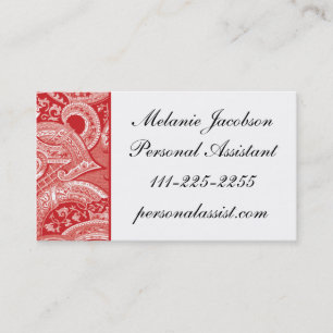 Elegante tarjeta de visita de frontera de Red Broc