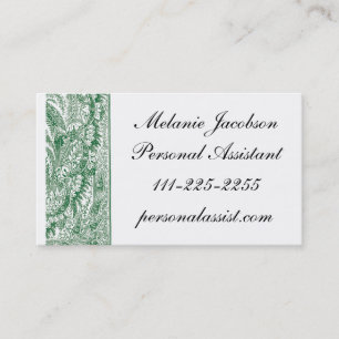 Elegante tarjeta de visita de frontera Green Broca