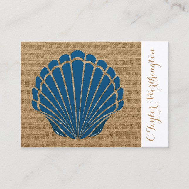 Elegante tarjeta de visita de la cubierta marítima (Anverso)