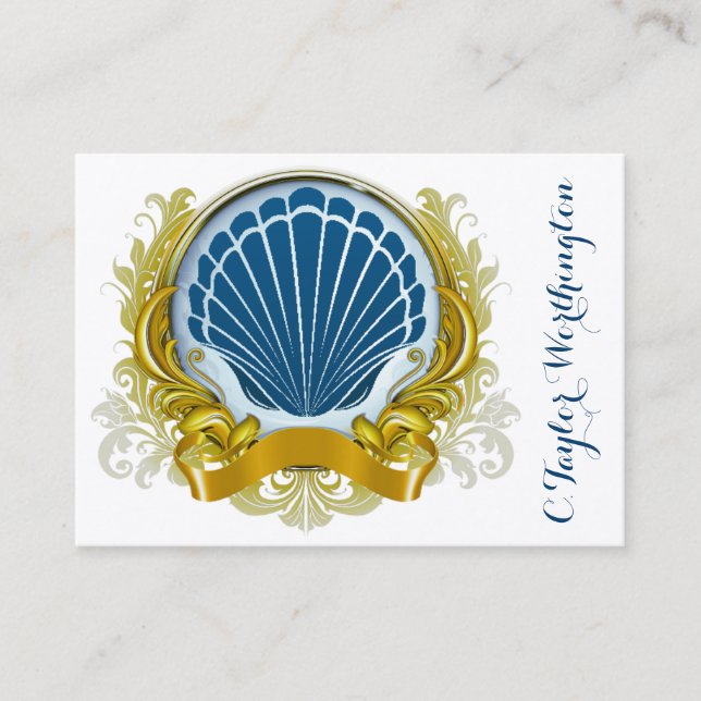 Elegante tarjeta de visita de la cubierta marítima (Anverso)