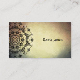 Elegante tarjeta de visita de Lotus Mandala