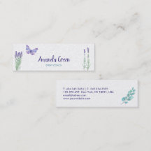 Elegante tarjeta de visita de mariposa floral