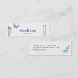 Elegante tarjeta de visita de mariposa floral