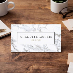Elegante Tarjeta de Visita de Mármol para Coach de