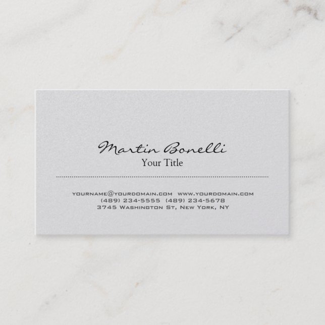 Elegante tarjeta de visita de moda (Anverso)