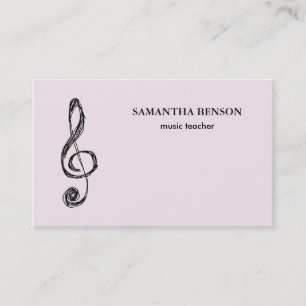 Elegante tarjeta de visita de músico con nota mus