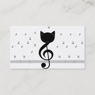 Elegante tarjeta de visita de músico con nota musi