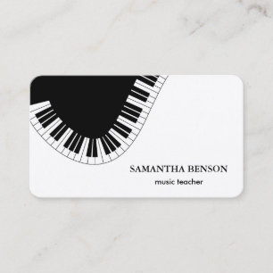 Elegante tarjeta de visita de músico con nota musi