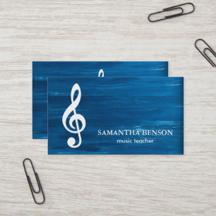 Elegante tarjeta de visita de músico con nota musi