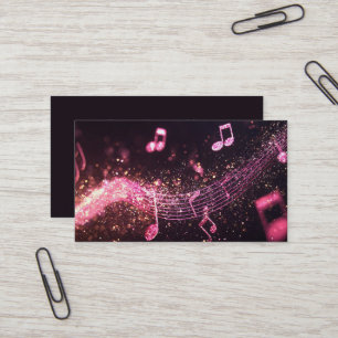 Elegante tarjeta de visita de músico con nota musi