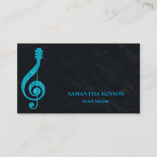 Elegante tarjeta de visita de músico con nota musi