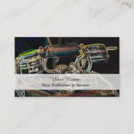 Elegante tarjeta de visita de teléfono retro-pop n