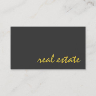 Elegante tarjeta de visita del agente de escritura