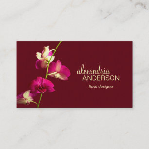 Elegante tarjeta de visita del Diseñador de orquíd