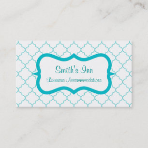 Elegante tarjeta de visita del patrón Aqua