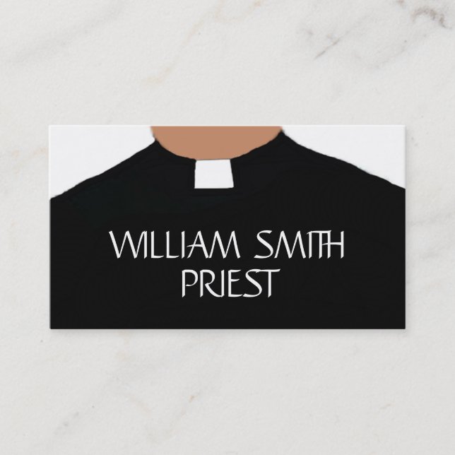 Elegante tarjeta de visita del Sacerdote Collar (Anverso)