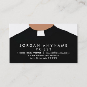 Elegante tarjeta de visita del Sacerdote Collar