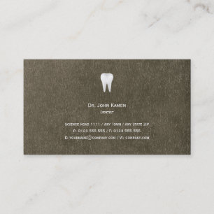 Elegante tarjeta de visita dental metálica