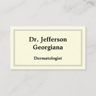 Elegante tarjeta de visita dermatólogo