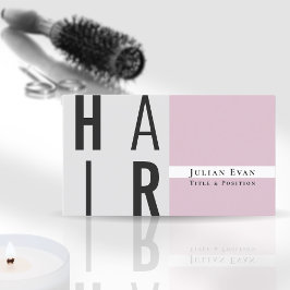Elegante tarjeta de visita Dusty Pink Hair Stylist