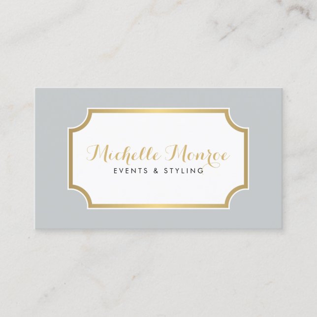 Elegante tarjeta de visita elegante para eventos g (Anverso)