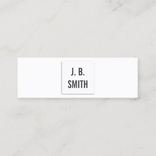 Elegante tarjeta de visita en blanco y negro (Anverso)