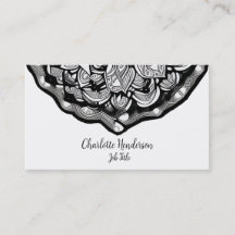 Elegante tarjeta de visita en blanco y negro
