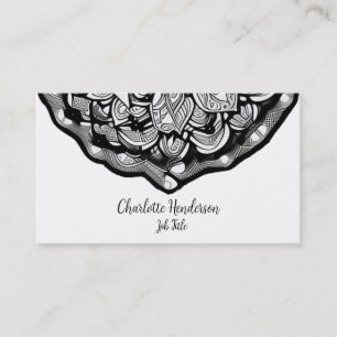 Elegante tarjeta de visita en blanco y negro