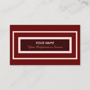 Elegante tarjeta de visita en caja roja noble