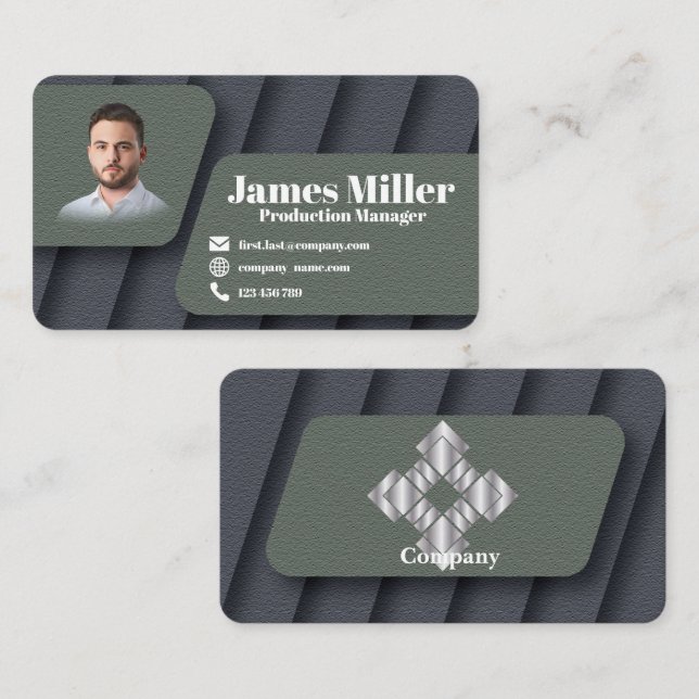 Elegante tarjeta de visita enmarcada serie 44 (Anverso / Reverso)
