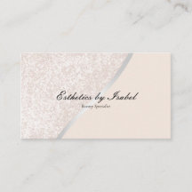 Elegante tarjeta de visita esteticista de crema