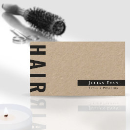 Elegante tarjeta de visita estilo Black Kraft Hair