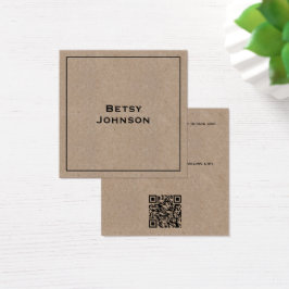 Elegante tarjeta de visita estilo papel Kraft Mini