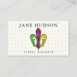 Elegante tarjeta de visita Fleur de Lis