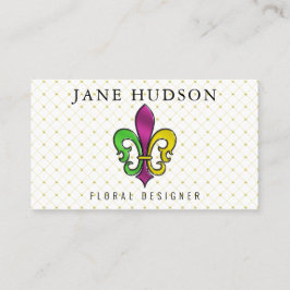 Elegante tarjeta de visita Fleur de Lis