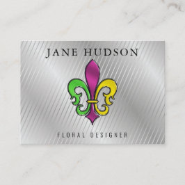 Elegante tarjeta de visita Fleur de Lis