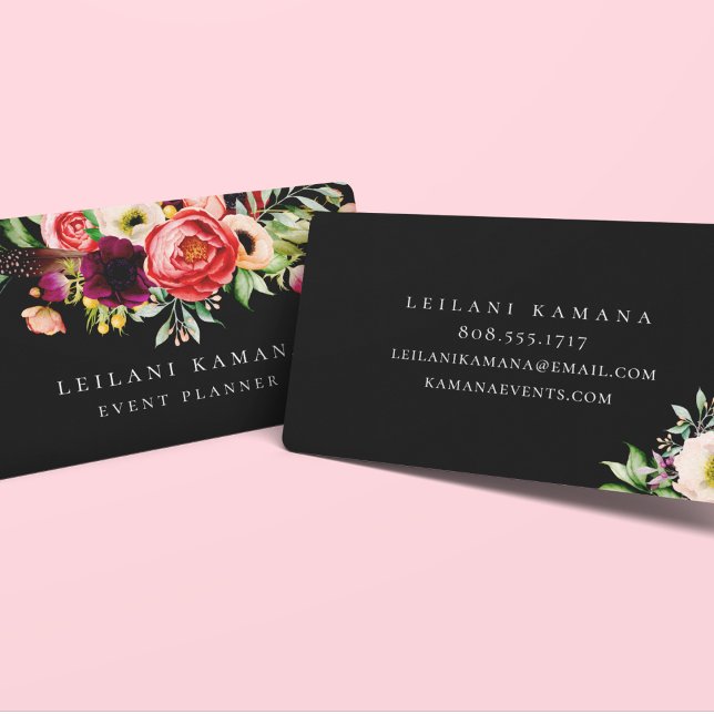 Elegante tarjeta de visita floral (Subido por el creador)