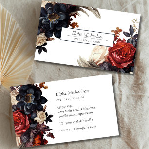 Elegante tarjeta de visita floral